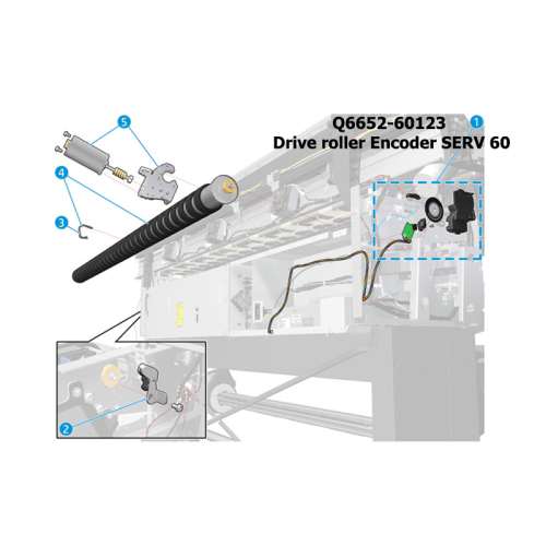 Q6652-60123 Drive roller Encoder SERV 60