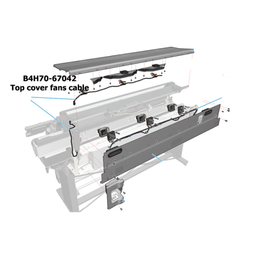 B4H70-67042 Top cover fans cable