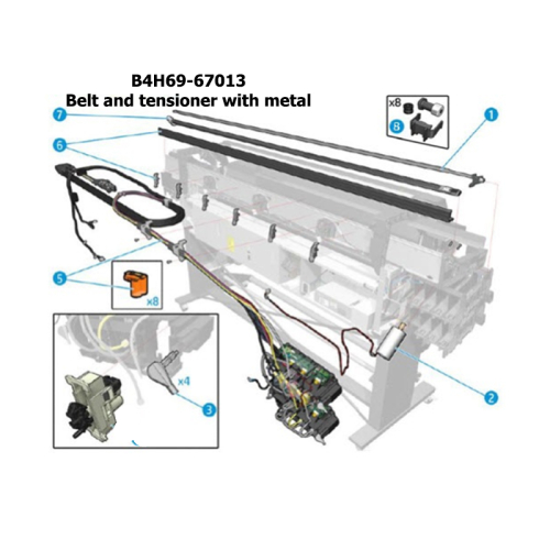 B4H69-67013 Belt and tensioner with metal