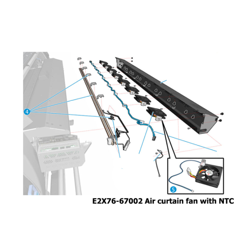 E2X76-67002 Air curtain fan with NTC