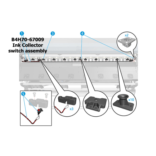 B4H70-67009 Ink Collector switch assembly