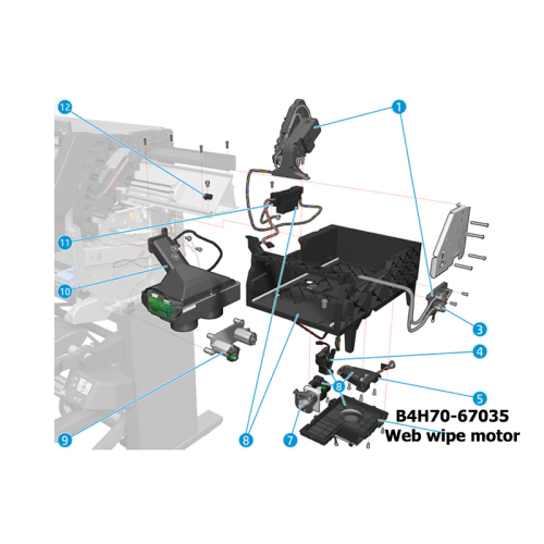 B4H70-67035 Web wipe motor