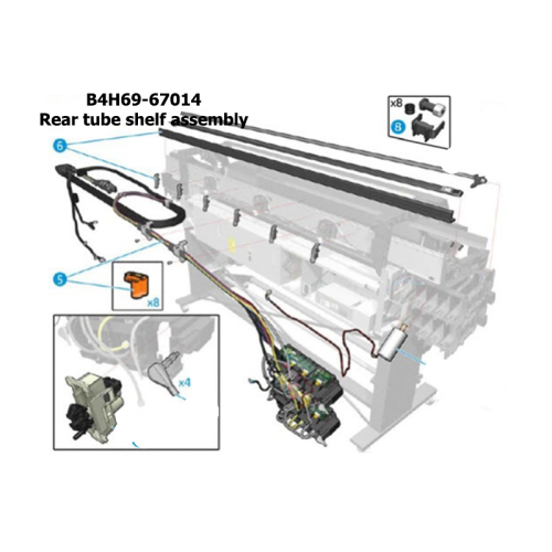 B4H69-67014 Rear tube shelf assembly