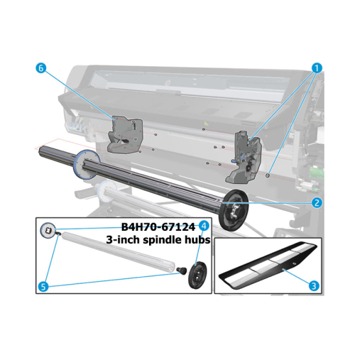 B4H70-67124 3-inch spindle hubs