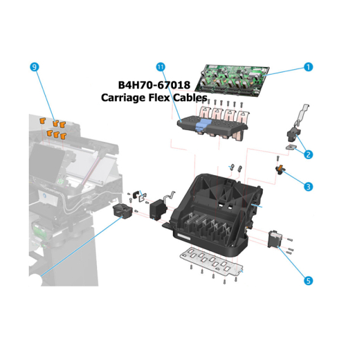 B4H70-67018 Carriage Flex Cables