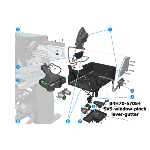 B4H70-67054 SVS-window-pinch lever-gutter