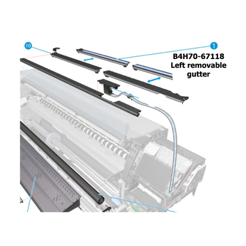 B4H70-67118 Left removable gutter