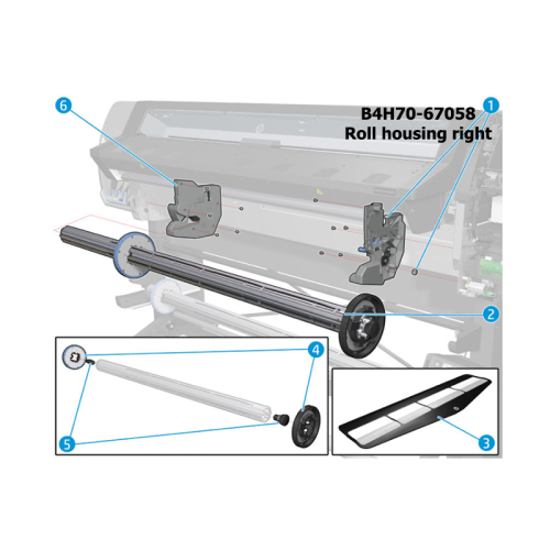 B4H70-67058 Roll housing right