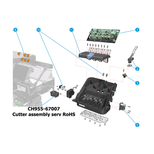 CH955-67007 Cutter assembly serv RoHS 